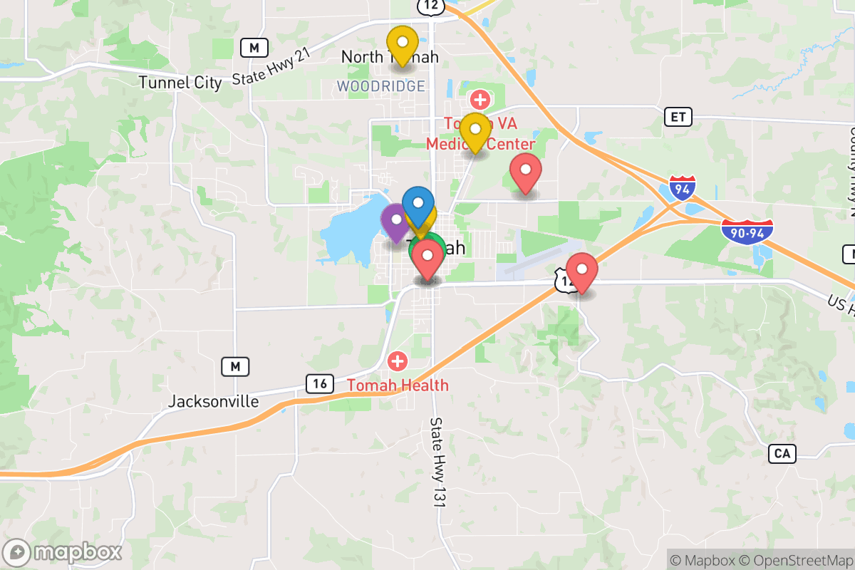 Map of Tomah Area School District
