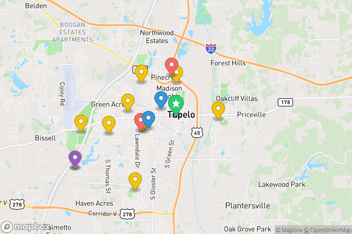 Map of Tupelo Public School Dist