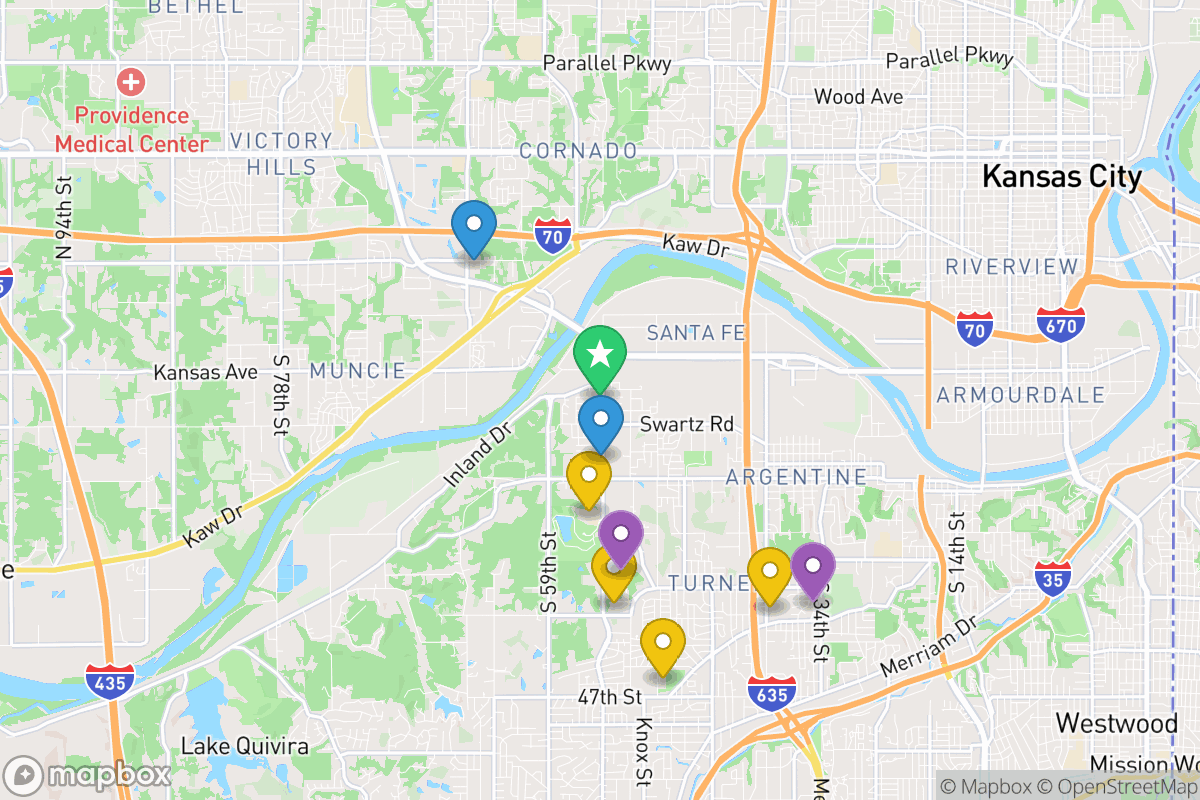 Map of Turner-Kansas City