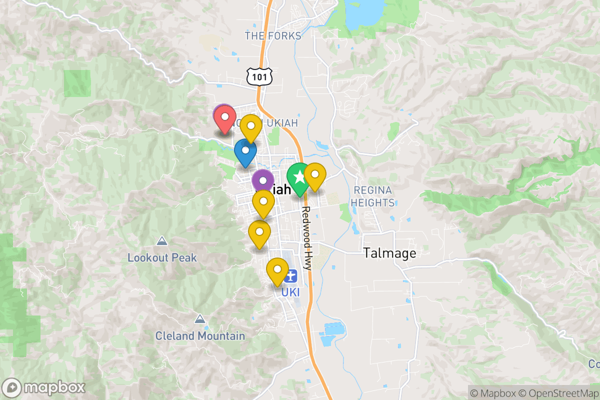 Map of Ukiah Unified School District