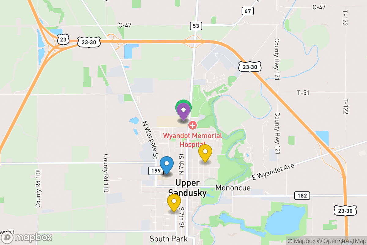 Map of Upper Sandusky Exempted Village School District
