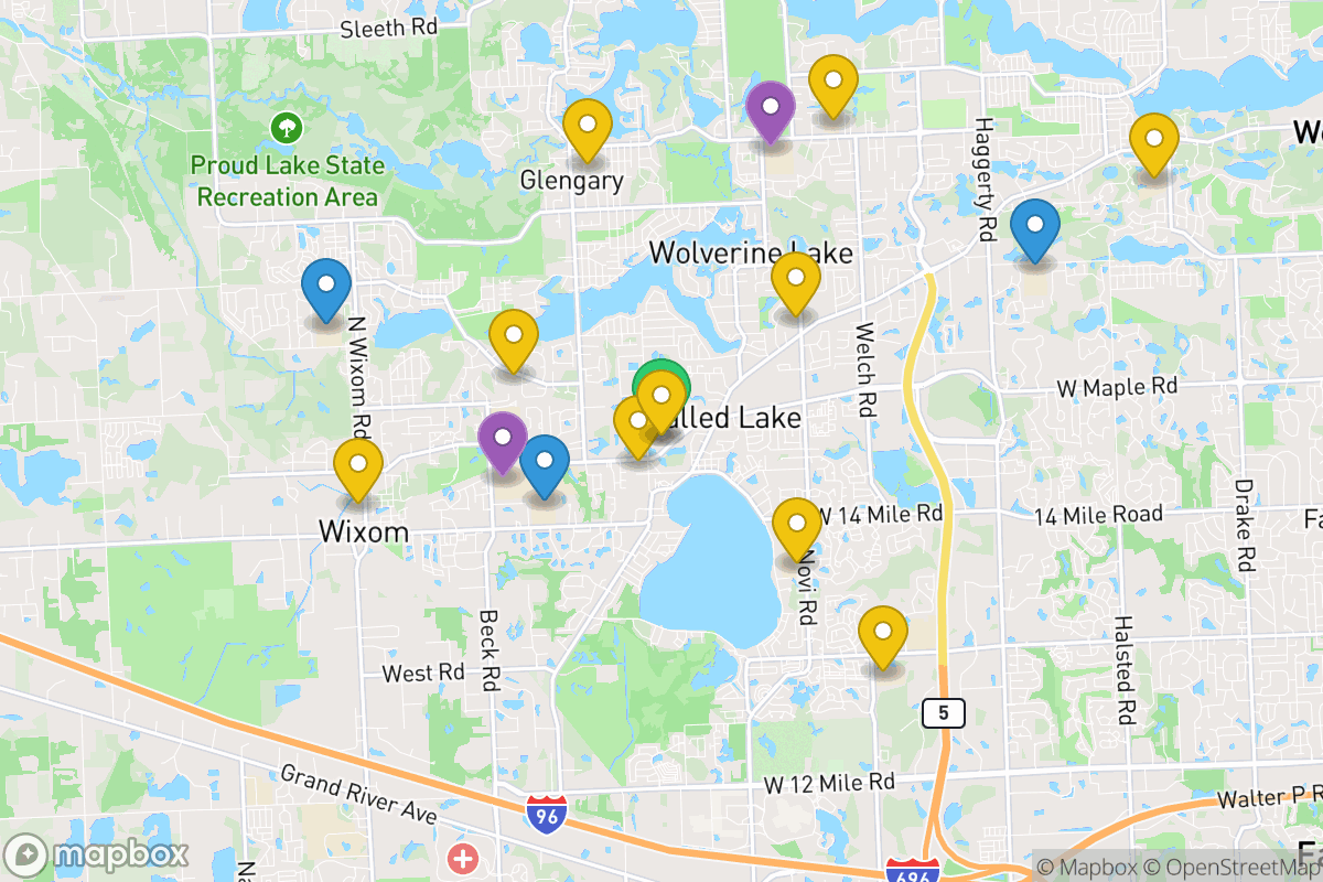 Map of Walled Lake Consolidated Schools