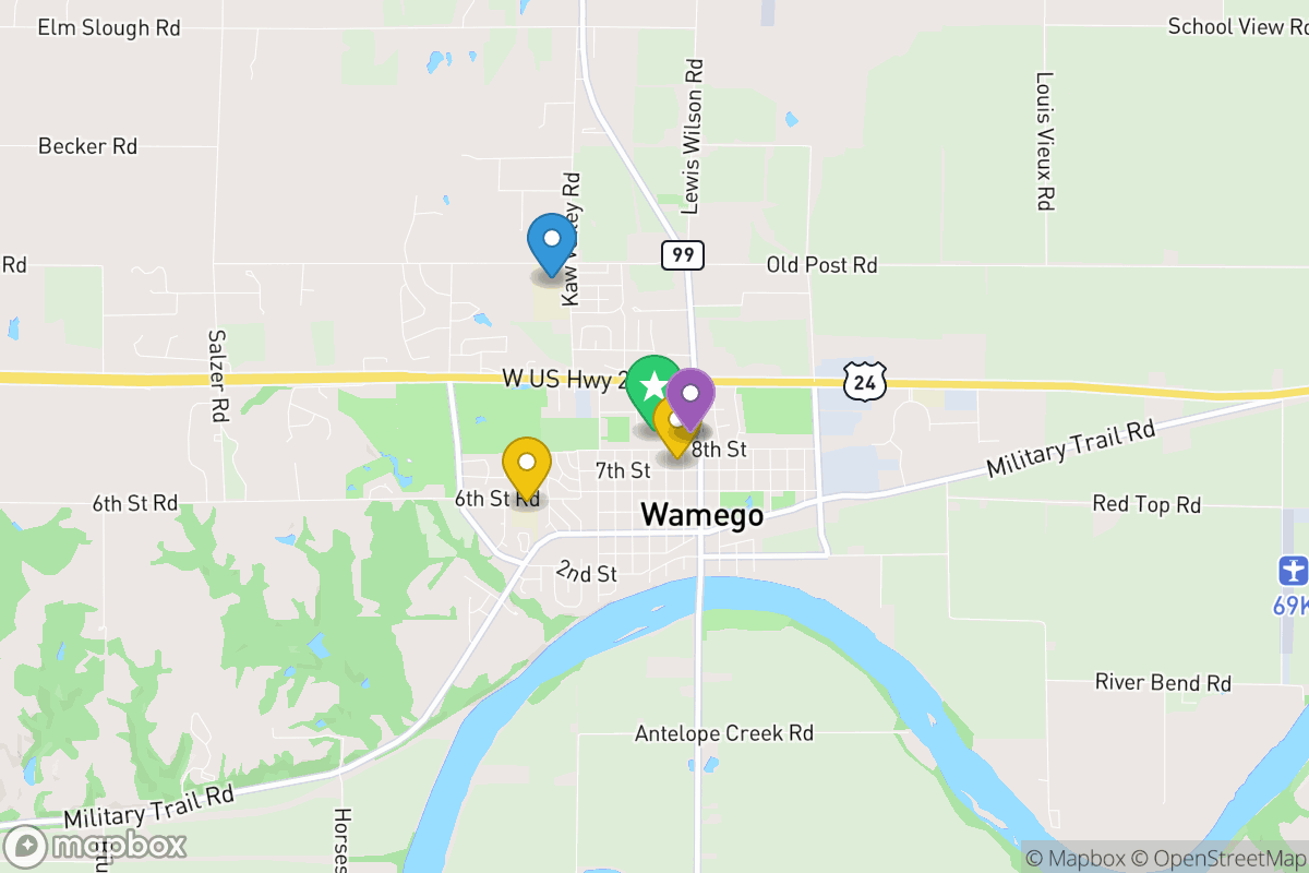 Map of Wamego Unified School District