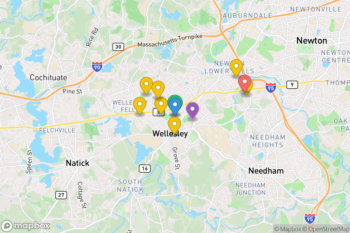 Map of Wellesley Public Schools