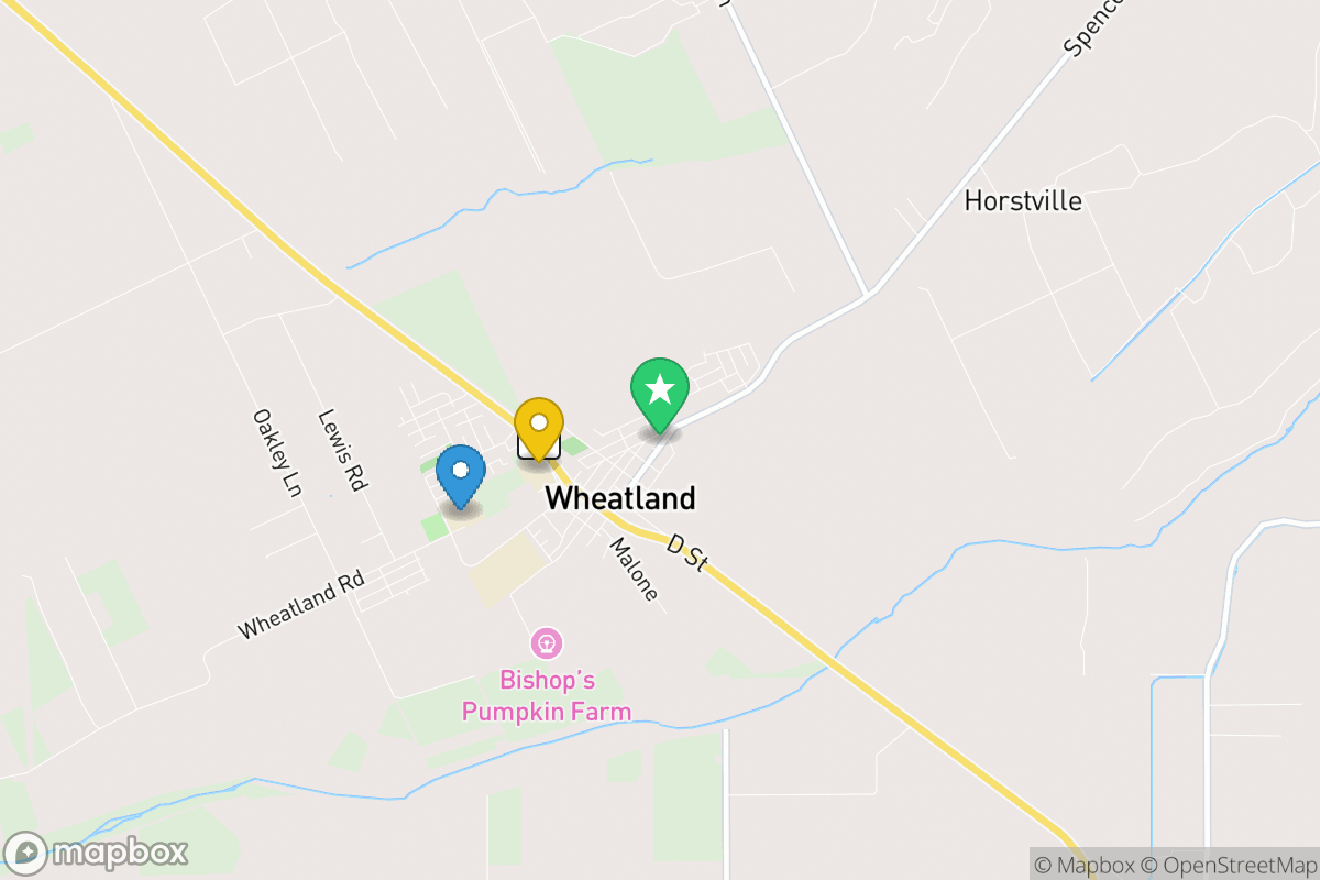 Map of Wheatland School District