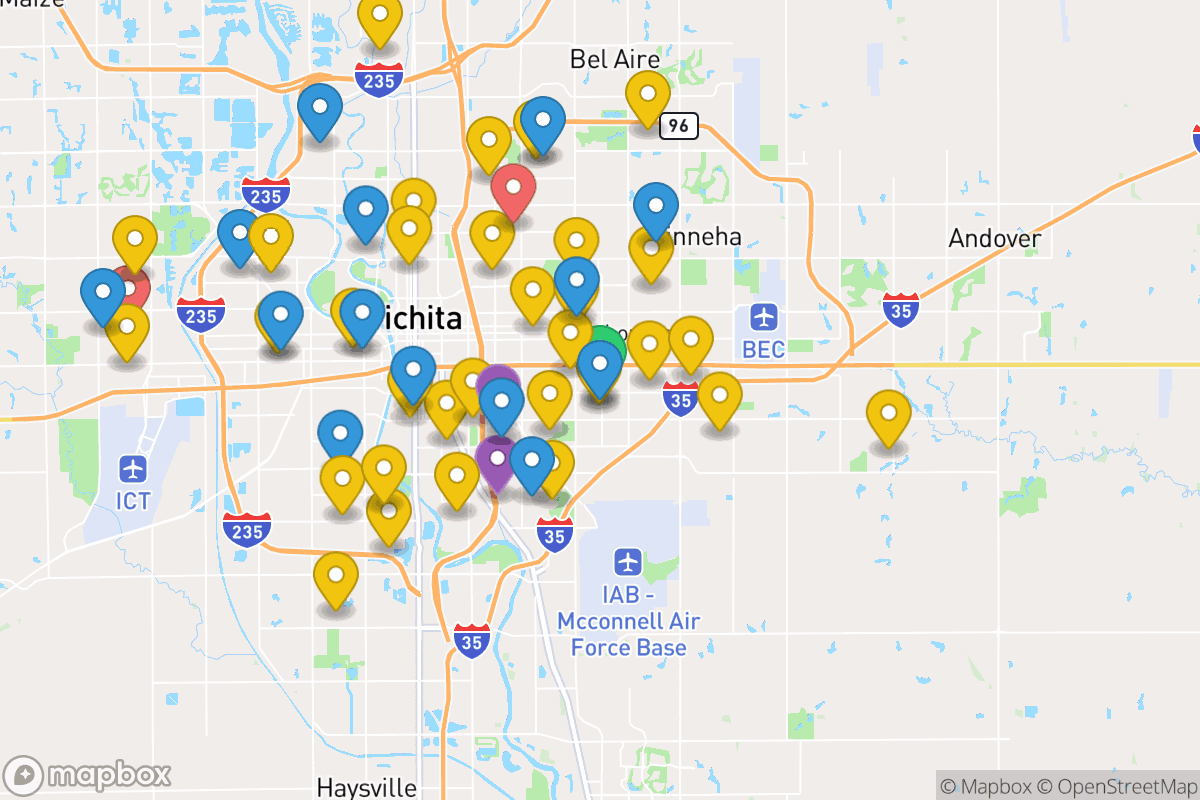 Map of Wichita Public Schools