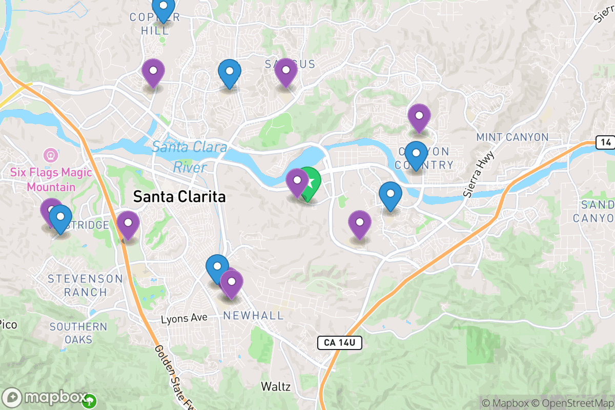 Map of William S Hart Union High School District