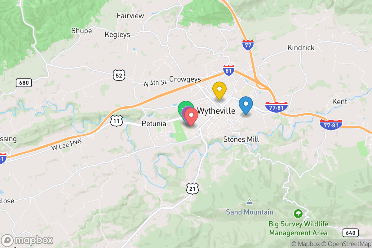 Map of Wythe County Public Schools