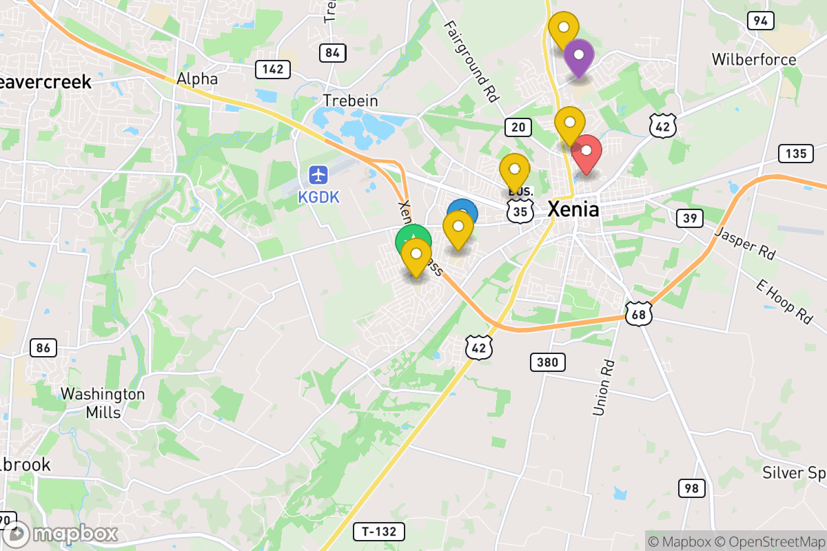 Map of Xenia Community City School District