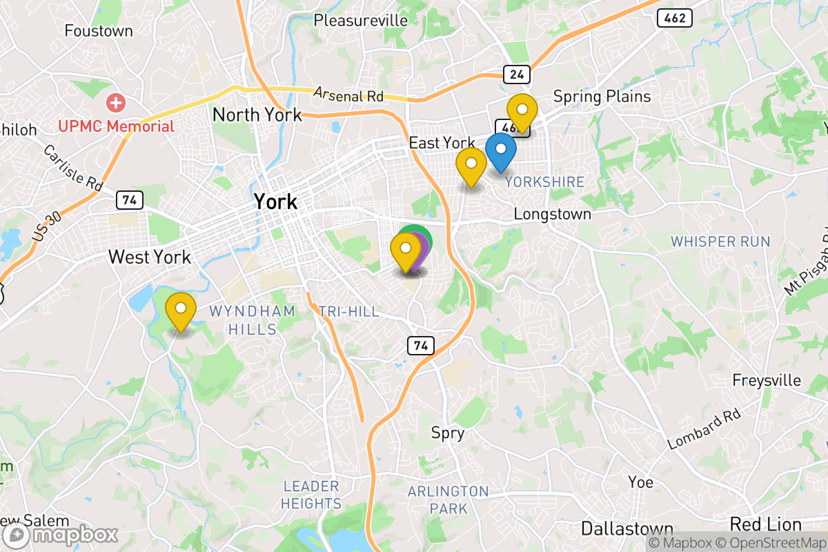 Map of York Suburban School District